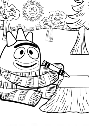 Brobee Draws A Masterpiece Coloring Page